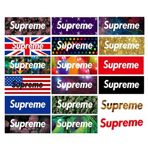 Supreme Logo - 18pcs No Repeat Supreme Box Logo Stickers, Buy Luggage Bumper ...