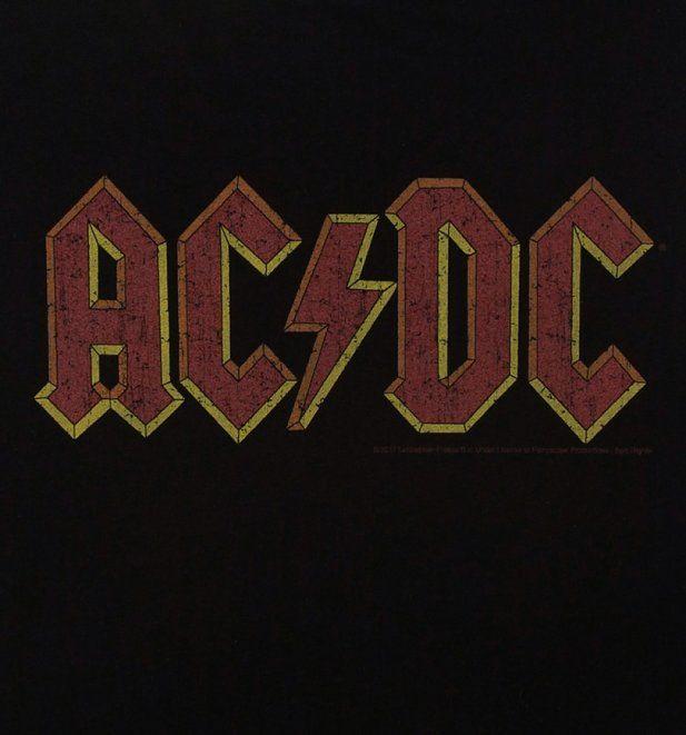 AC/DC Logo - Black AC/DC Logo Sleeveless T-Shirt from Amplified
