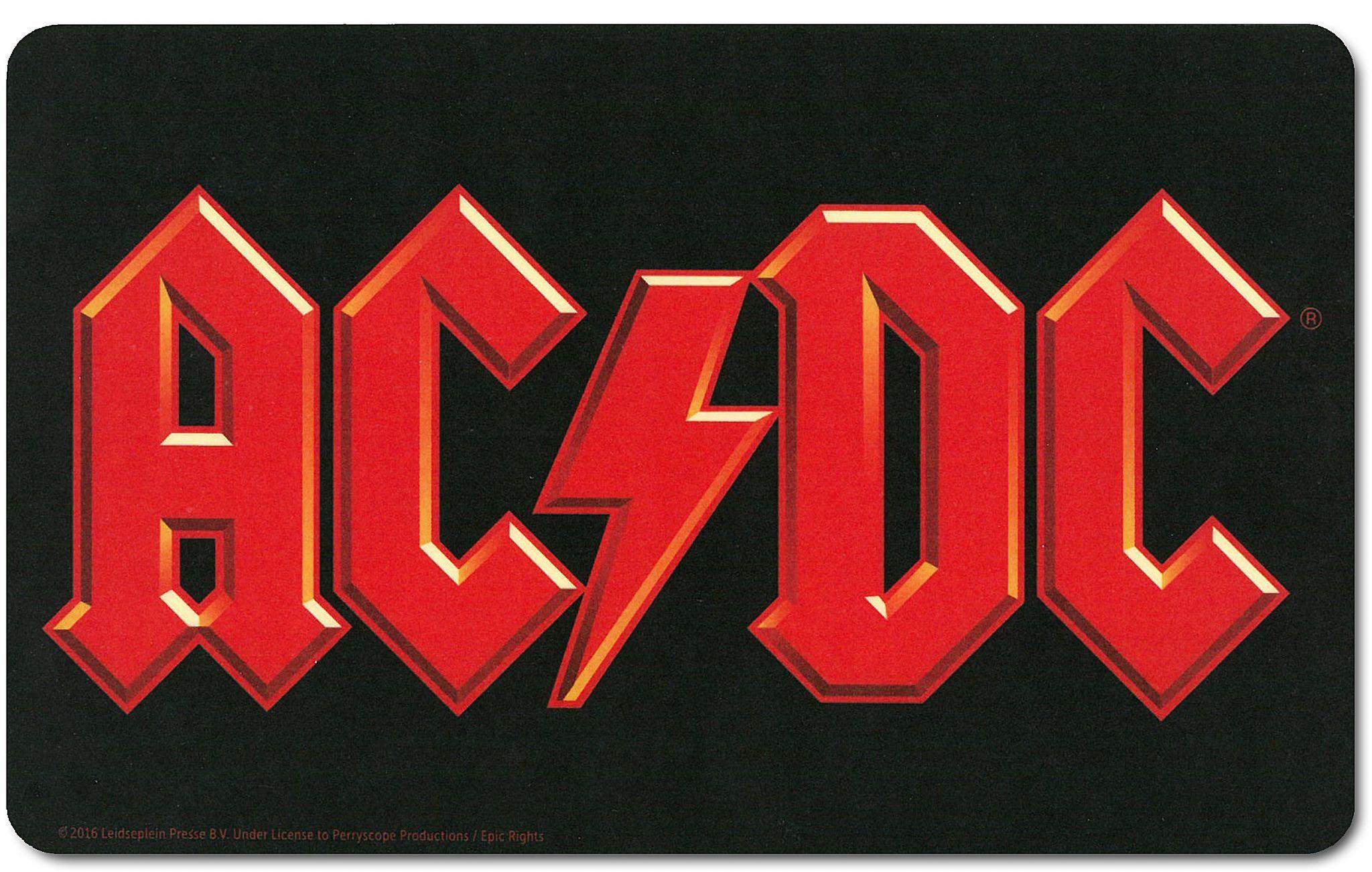 AC/DC Logo - AC DC Logo Single Chopping Board Placemat 240mm x 140mm lsh