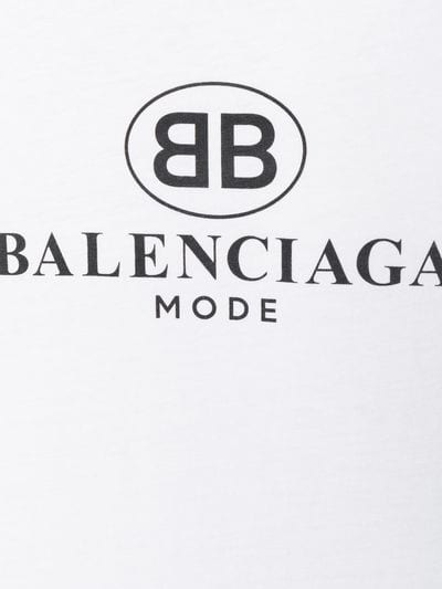 Balenciaga Logo - Balenciaga white Cotton BB logo T-shirt| Stefaniamode.com