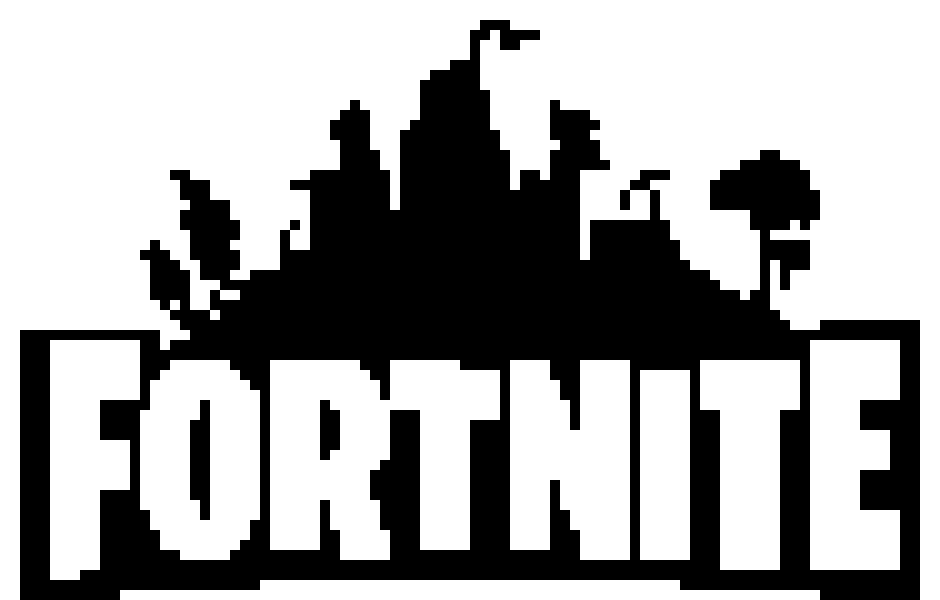 Fortnite Logo - Fortnite Logo Pixel Art