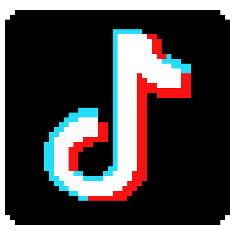 TikTok Logo - tiktok logo Pixel Art