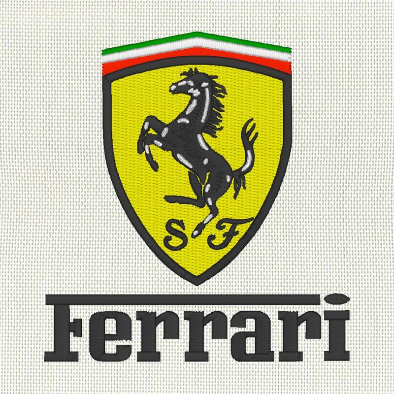 Ferrari Logo - Ferrari Logo Embroidery Design