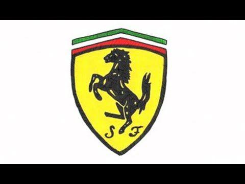 Ferrari Logo - How to Draw the Ferrari Logo (symbol, emblem) - YouTube