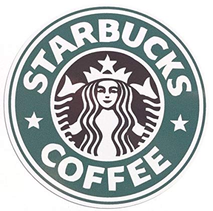 Starbucks Logo - LandCAR Starbucks Logo Sticker Predecessor Waterproof