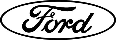 Ford Logo - Large Ford Logo Rear Window Decal (30 x 10. Black)