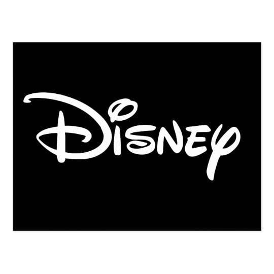 Disney Logo - Disney White Logo Postcard