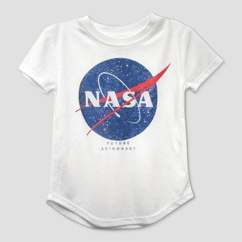 NASA Logo - Toddler Girls' NASA Logo Short Sleeve T Shirt Ivory