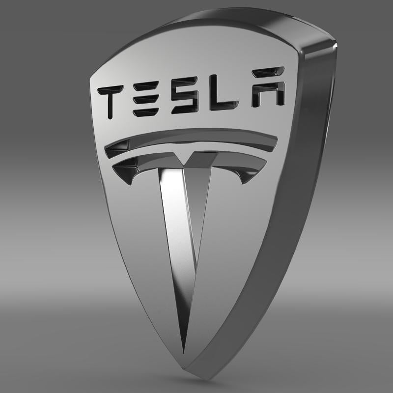 Tesla Logo - Tesla Logo 3D Model