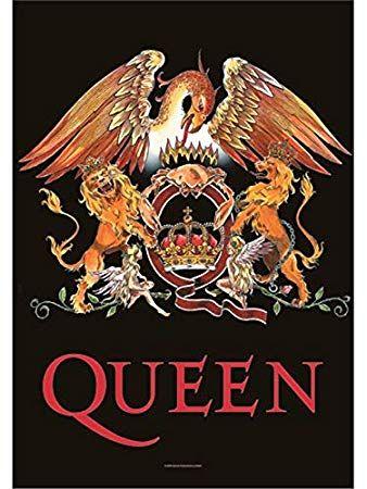 Queen Logo - Amazon.com : Queen Crest large fabric poster / flag 1100mm x 750mm ...