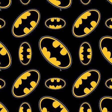 Batman Logo - Batman Logo 100% Cotton Fabric by the Yard For Quilting And Crafting ...