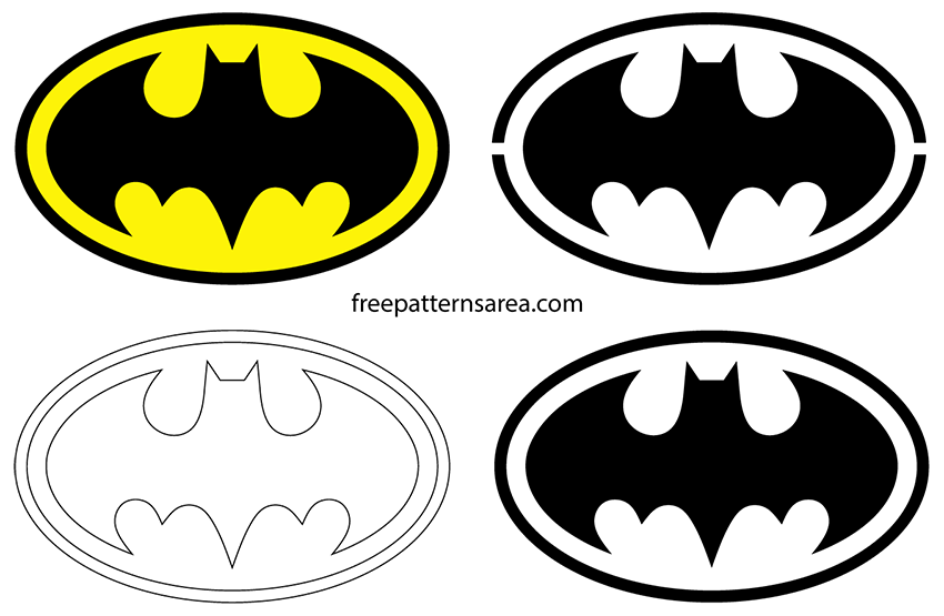 Batman Logo - Batman Logo Symbol and Silhouette Stencil Vector