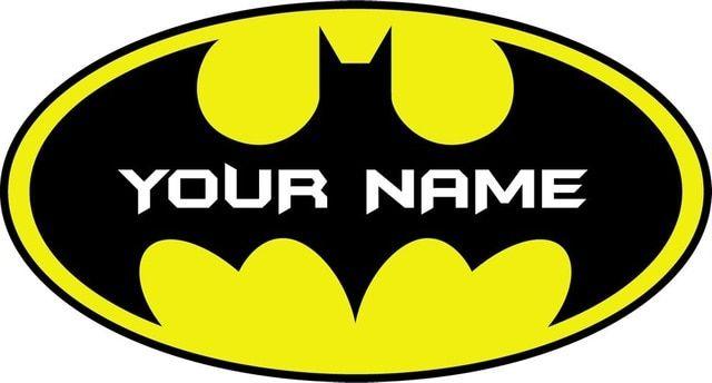 Batman Logo - Personalised BATMAN LOGO Decal Removable WALL STICKER Home Decor Art