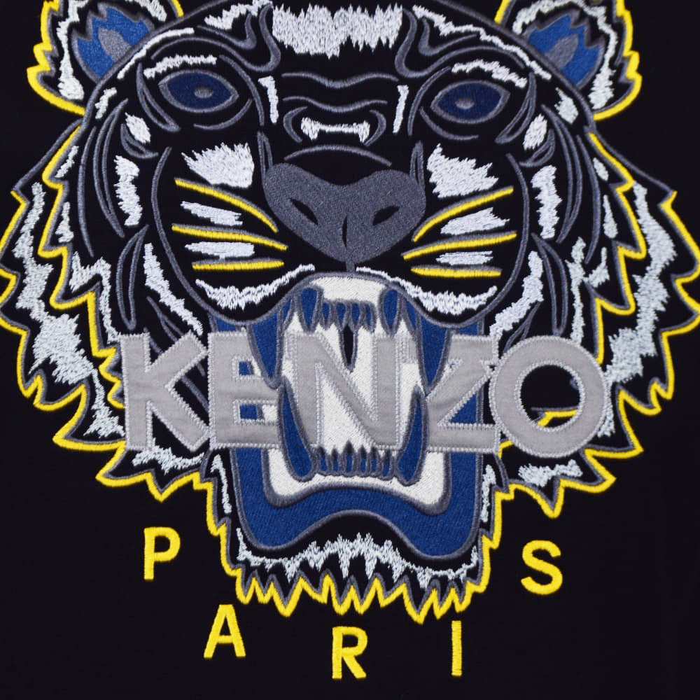 Kenzo Logo - KENZO Kenzo Black/Yellow Tiger Logo Sweatshirt - Men from ...